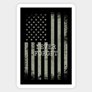 Never Forget Distressed USA Flag Magnet